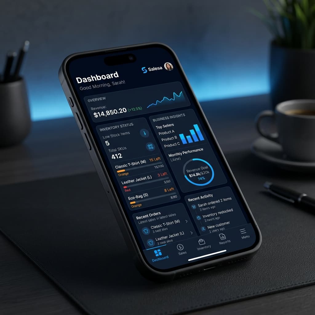 Salesa Mobile App Mockup